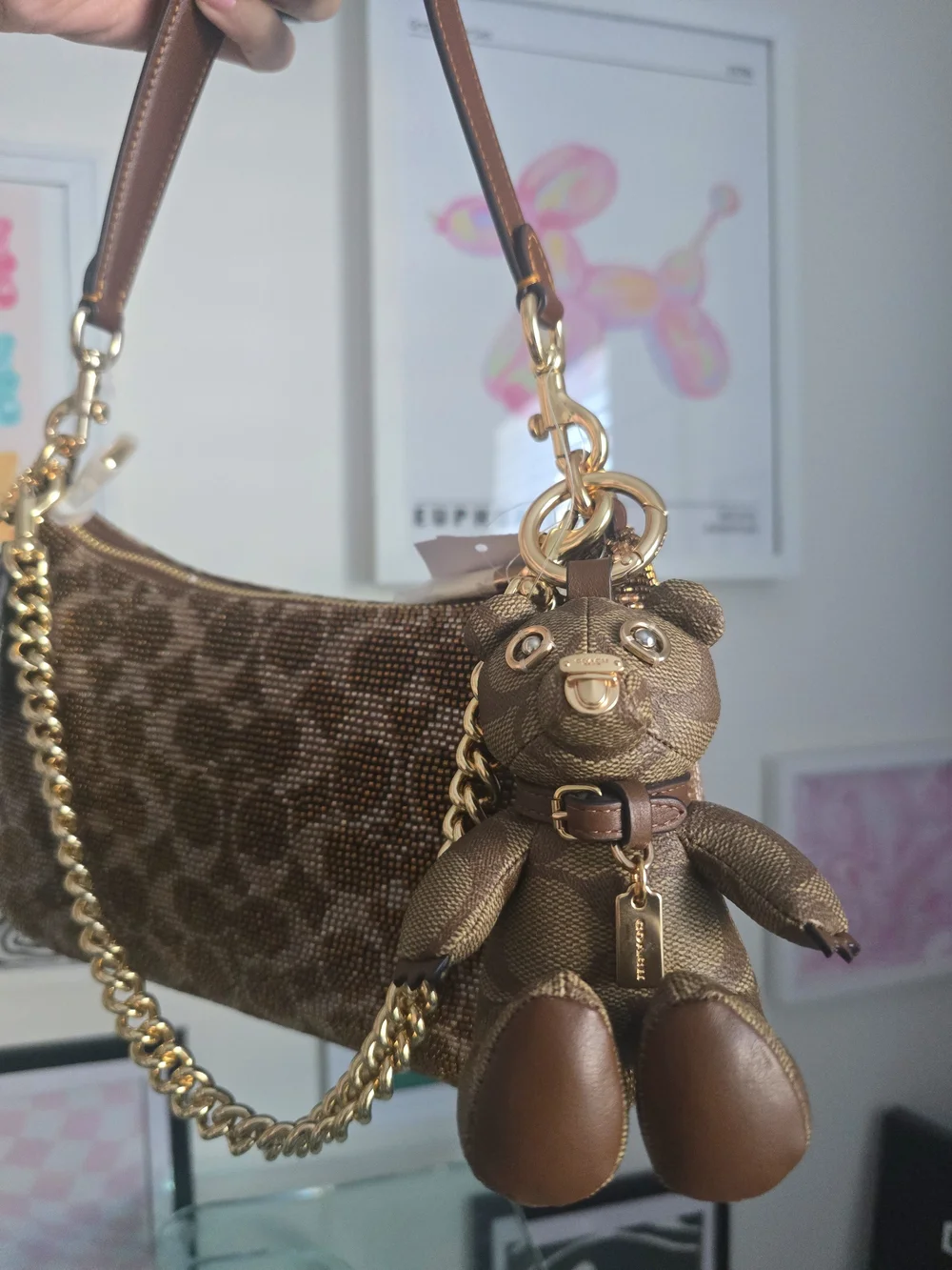 Coach Collectible Brown Teddy Bear Charm - NWOT